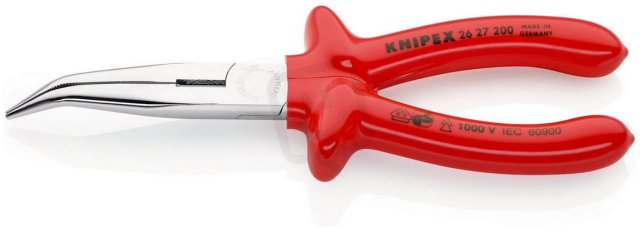 Půlkulaté kleště s břity (úzké ploché kleště) 200 mm KNIPEX 26 27 200