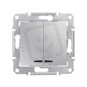 Sedna Přepínač sériový orientační kontrolka ř.5So Aluminium SCHNEIDER SDN0300360