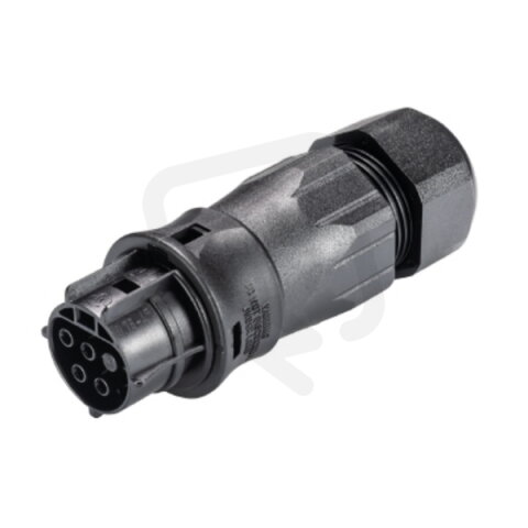 zásuvka na kabel gesis RST, 4-pól, průchodka 13-18mm, lisovací kontakty, černá