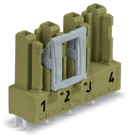 Zásuvka na desky plošných spojů rovné provedení 4pól. světle zelená WAGO 770-864