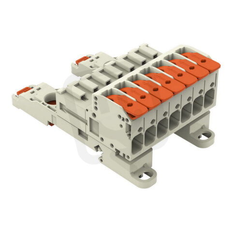 Konektor s pájecími piny Páčka Push-in CAGE CLAMP šedá 7pól.