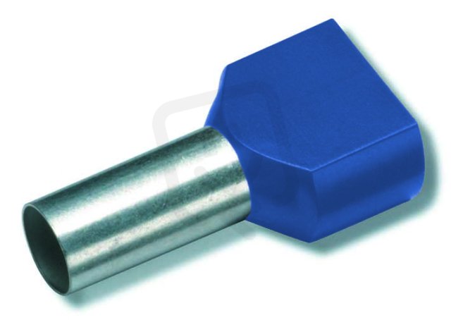 Izolovaná dvojitá dutinka Cu 2 x 0,75/8 mm, modrá (100 ks) CIMCO 182402
