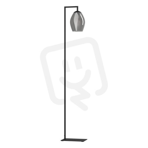 Stojací svítidlo ESTANYS E27 černá/černá-TRANSPARENT 1X40W EGLO 390256
