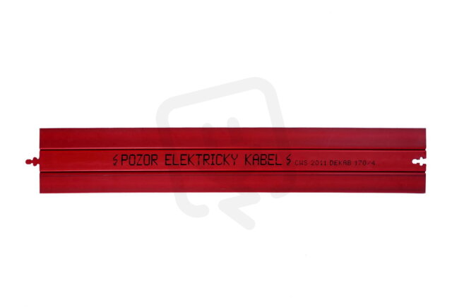 Kabelová krycí deska DEKAB 170/4 mm PE červená CWS 002202V