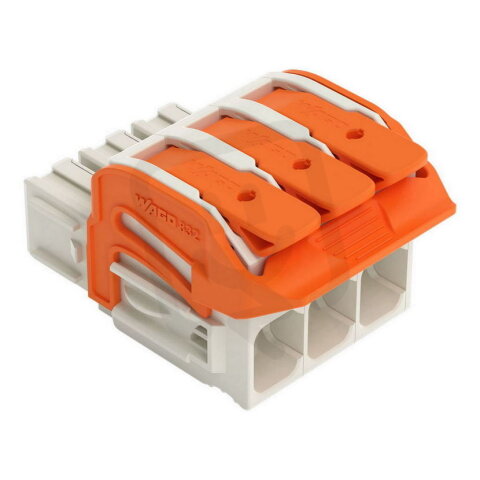 1vodičová pružinová svorkovnice, Páčka, Push-in CAGE CLAMP, Světle šedá