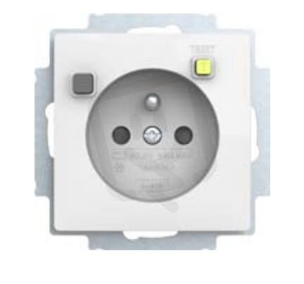 ABB ZONI Zásuvka FI-DOS s proudovým chráničem, clonky, bílá 5526T-A02369 500