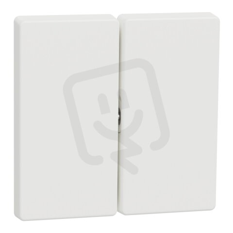 Dvojitá klapka, Merten System D, nordic white, termoplast SCHNEIDER MTN3400-6037
