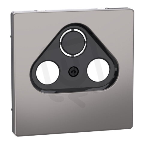 Centrální deska, Merten System D, anténa, 2/3 otvory, nikl kovová, kov
