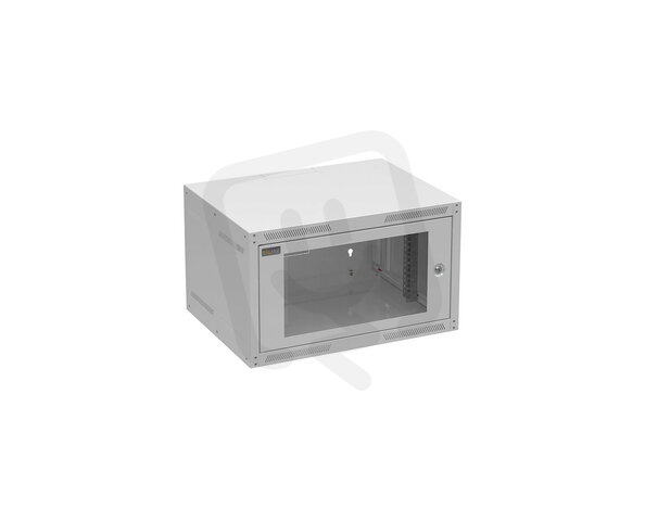 Nástěnný nýtovaný rozvaděč GrandN 6U s prosklenými dveřmi,hl.450mm 83000781