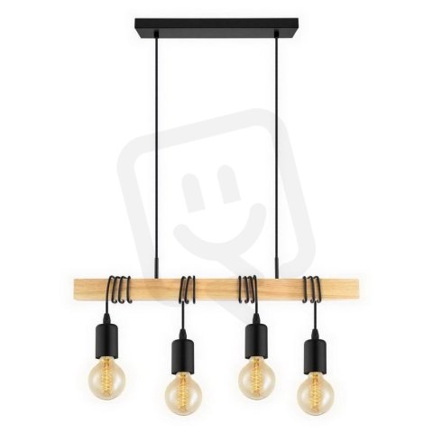 Závěsné svítidlo TOWNSHEND černá/dub 240W IP20 EGLO 32916