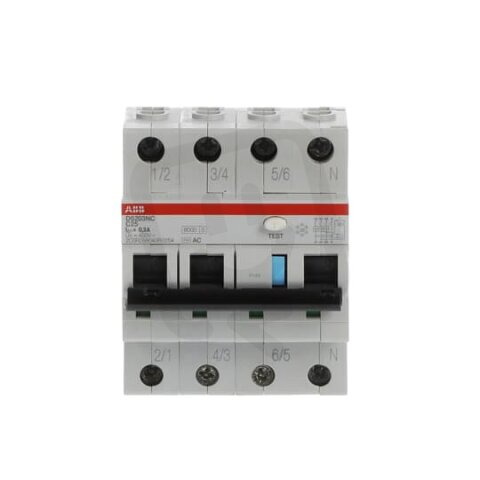 ABB DS203NC-C25/AC300 kombinace jistič/chránič 3P+N 25A 300 mA C AC