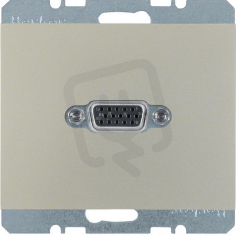 Zásuvka VGA, K.5, nerezová ocel mat, lak. BERKER 3315407004