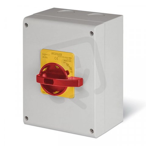 Průmyslový spínač ISOLATOR plastový 80A 2P IP65 emergency SCAME 590.EM8002