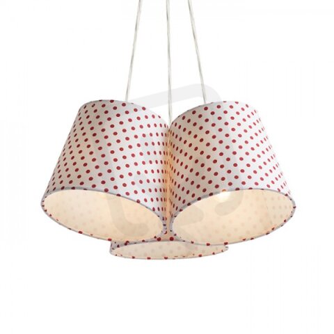 NANCY III závěsná bílá/červená 230V E14 3x11W RENDL R13345