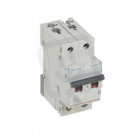 TX3 JISTIČ, 2 PÓLOVÝ, CHAR. B, 40A 10000A LEGRAND 404116