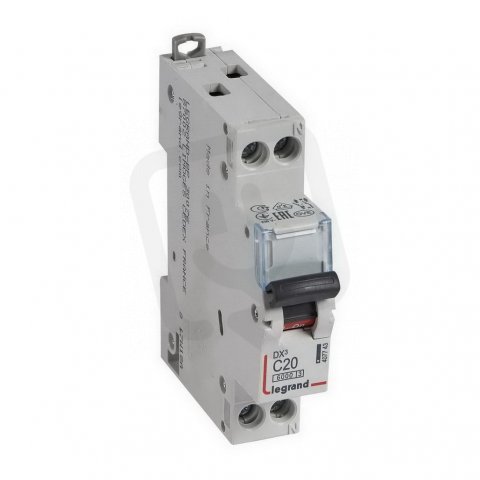 DX3 JISTIČ, 1+N PÓLOVÝ, CHAR. C,20A 6/10 KA LEGRAND 407743