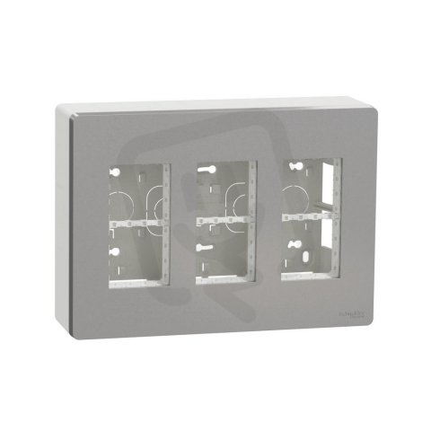 Centrální jednotka NOVÁ UNICA SYSTEM+ 3x4 moduly vertikální povrchová, Aluminium