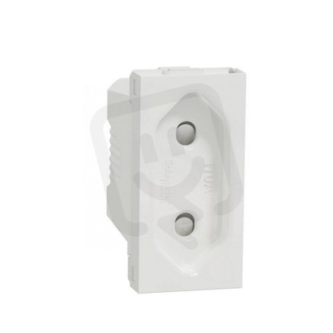 Zásuvka NOVÁ UNICA 230V/10A pro ploché vidlice, 1M, Bílá SCHNEIDER NU303118