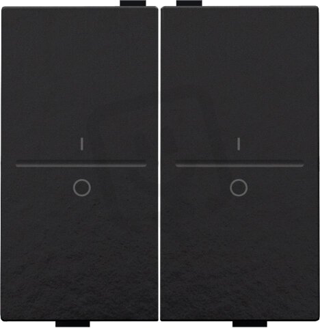 BUS/RF kolébka 2x1/2 IO-BAKELITE PIANO BLACK NIKO 200-00008