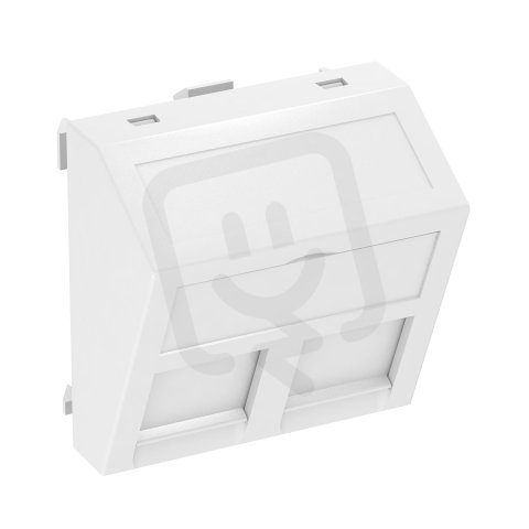 OBO DTS-2C RW1 Nosiče datové techniky dva připojovací moduly 45x45mm čistě bílá