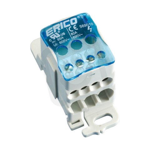 Rozvodný blok jednopolový UD80A, 569010 ERICO UD 80A 569010