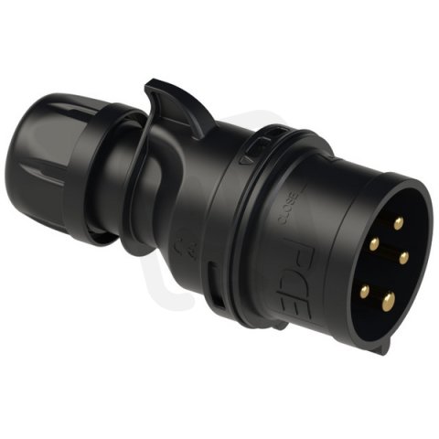 vidlice 5-pólová 32A/400V, 6h, IP44, černá MIDNIGHT PCE PC-025-6x