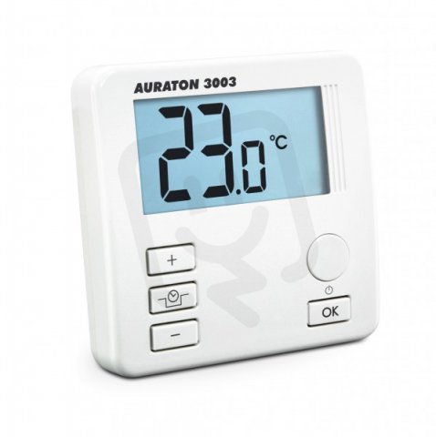 Auraton AU3003 denní termostat s nočním poklesem, podsvícený, 16A