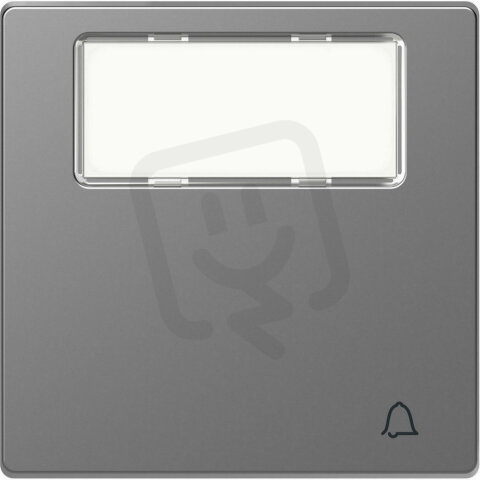 Kryt spínače Merten D-Life a symbolem zvonku Stainless Steel MTN3365-6036