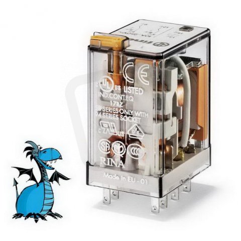 Miniaturní průmyslové relé, DIN, 2P/10A, 24V AC, MA_MI FINDER 55.32.8.024.0040