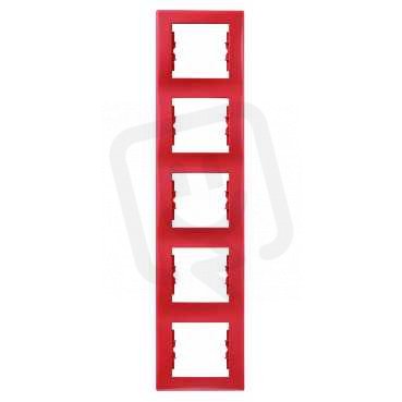 Sedna Rámeček pětinásobný vertikální, Red SCHNEIDER SDN5801541