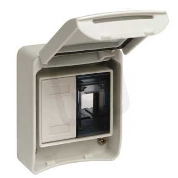 Schneider 81142 Zásuvka s 1 adaptérem RJ45 Infra+ IP65 šedá