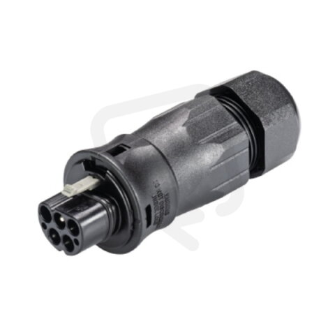 vidlice na kabel gesis RST, 4-pól, průchodka 13-18mm, lisovací kontakty, černá