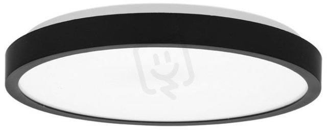 LIRA LED svítidlo kruh 12W,1200lm,4000K,IP44,černý lem ECOLITE W3090-12W/CR