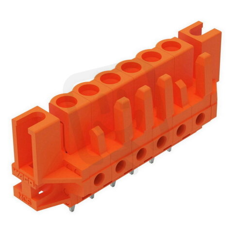 Pružinová svorkovnice THT rovná 5,08 mm oranžová 6pól. WAGO 232-166/047-000