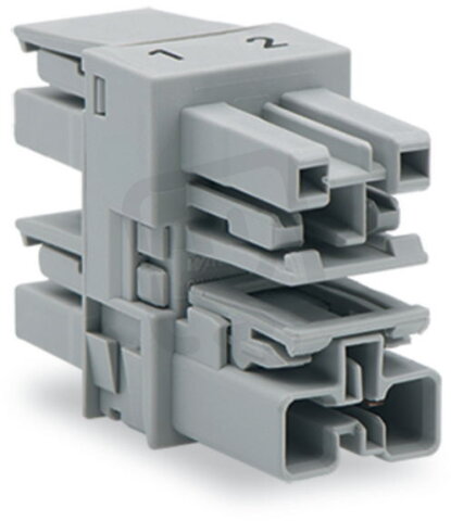 Rozdělovač s 3 výstupy 2pól. Kód. B šedá WAGO 770-1704