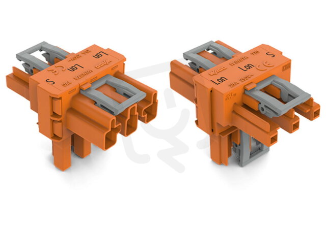 T-rozdělovač 3pól. Kód. R oranžová WAGO 770-670