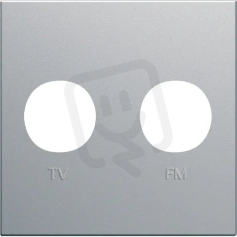 Krytka TV-R zásuvky gallery, 45x45 mm, stříbrná BERKER WXD253T