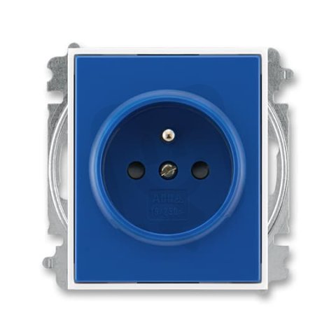 ABB ELEMENT,TIME Zásuvka chráněná s clonkami modrá/bílá 5519E-A02357 14
