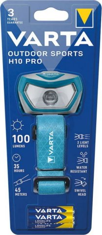 VARTA Outdoor Sports H10 Pro  3 AAA, čel