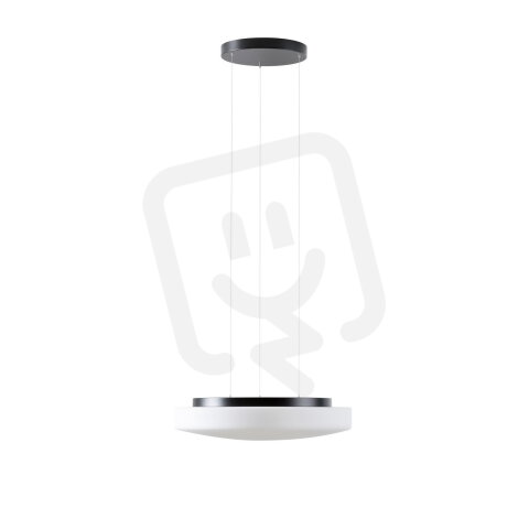 Závěsné LED svítidlo se skleněným stínidlem OSMONT EDNA LE5 24W IP40 3K černá