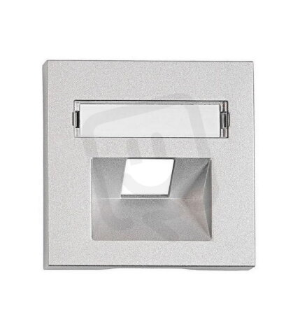 Kryt datové zásuvky 1x RJ45 UAE SFB, popisové pole, stříbrný SCHRACK EV124314--
