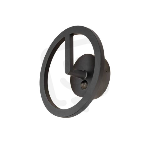 Q-RING, nástěnné svítidlo, senzor, 3000 K, IP54, černá SLV 1007916