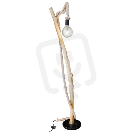 NERIDA Stojací lampa, dřevo hnědé, nožní