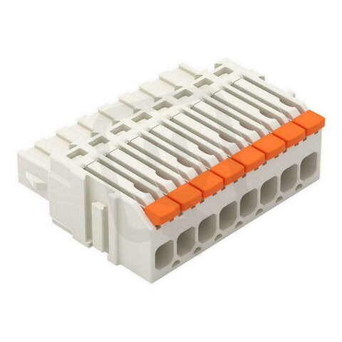 1vodičová pružinová svorkovnice, Páčka, Push-in CAGE CLAMP, Světle šedá