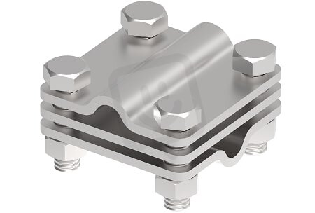 Křížová svorka L 55 na drát 8/10mm s mezidestičkou, nerez V2A GROMTOR 101313