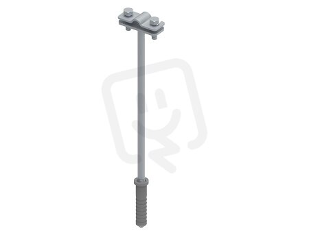 Držák vedení s hmoždinkou L250, drát 8/10mm, hmoždinka 60mm, StZn GROMTOR 311412