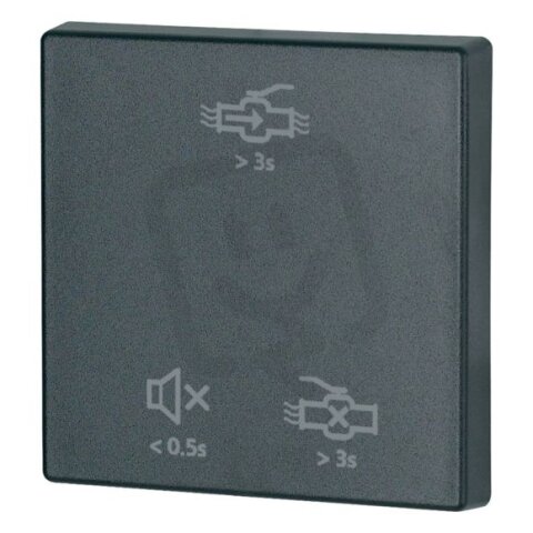 CWIZ-01/h9 Kryt RF tlačítka 55x55mm s potiskem symbolu zaplavení Černá Jet matná