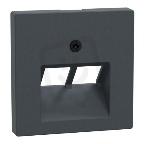 Centrální deska, Merten System M, RJ45, dvojitá, antracit, matný plast 298014