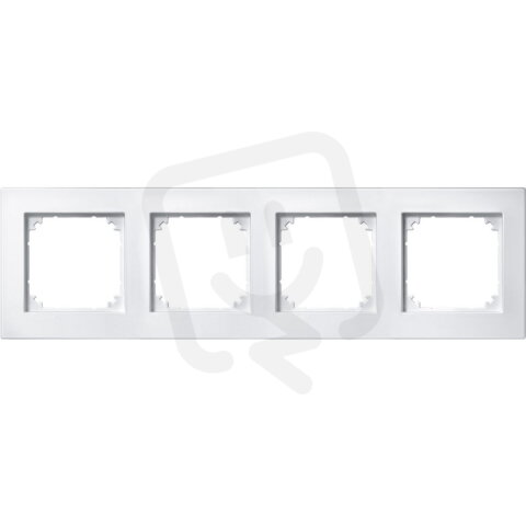 Rámeček Merten M-Plan, čtyřnásobný, polar white, matný plast SCHNEIDER 486419