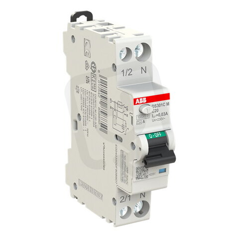 Chránič s jističem DS301C M C20 A30, 10kA, typ A, ABB 2CSR275163R1204